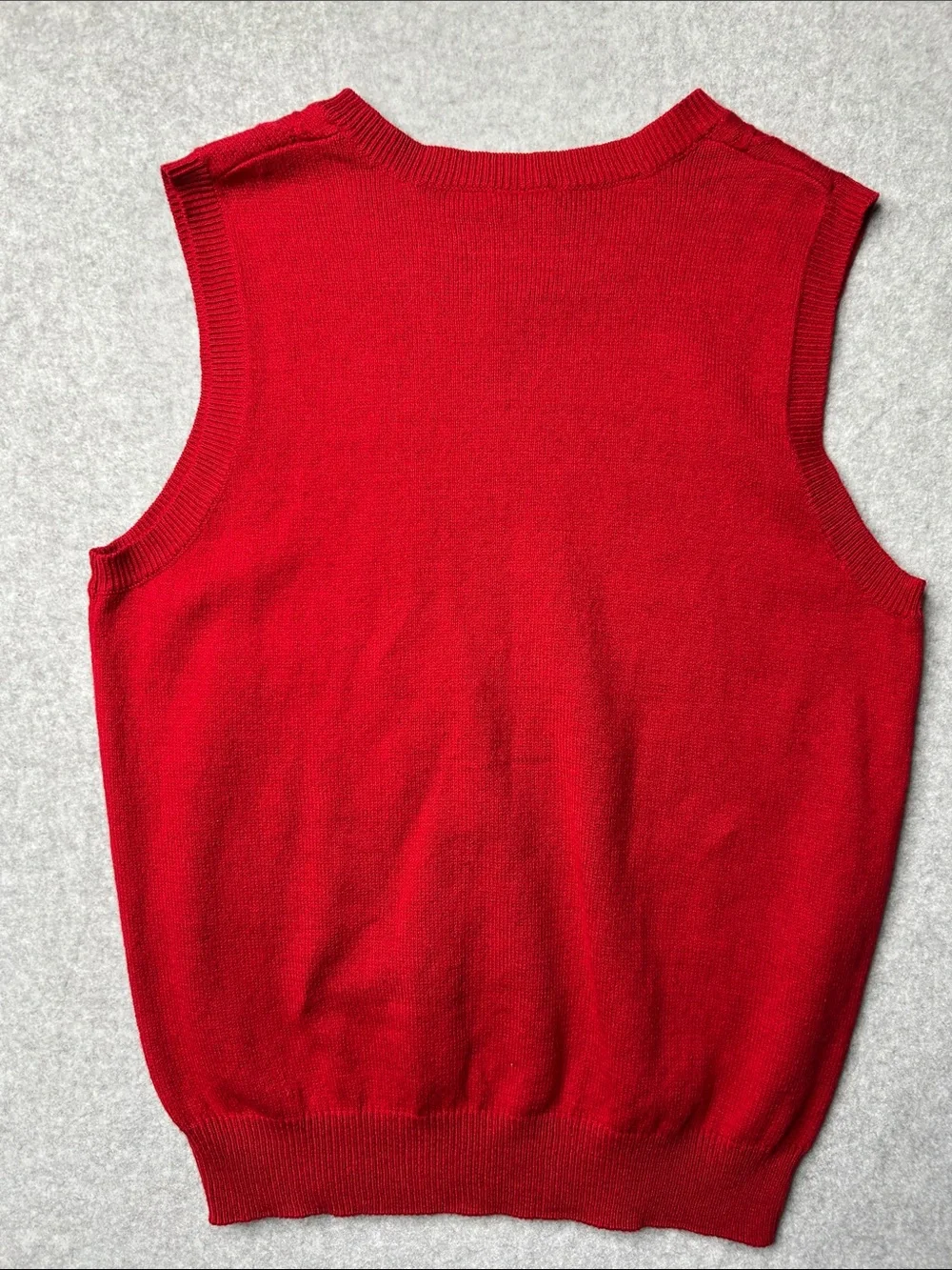 Gymboree Red Diamond Knit‎ V-Neck Sweater Vest - Solid Red